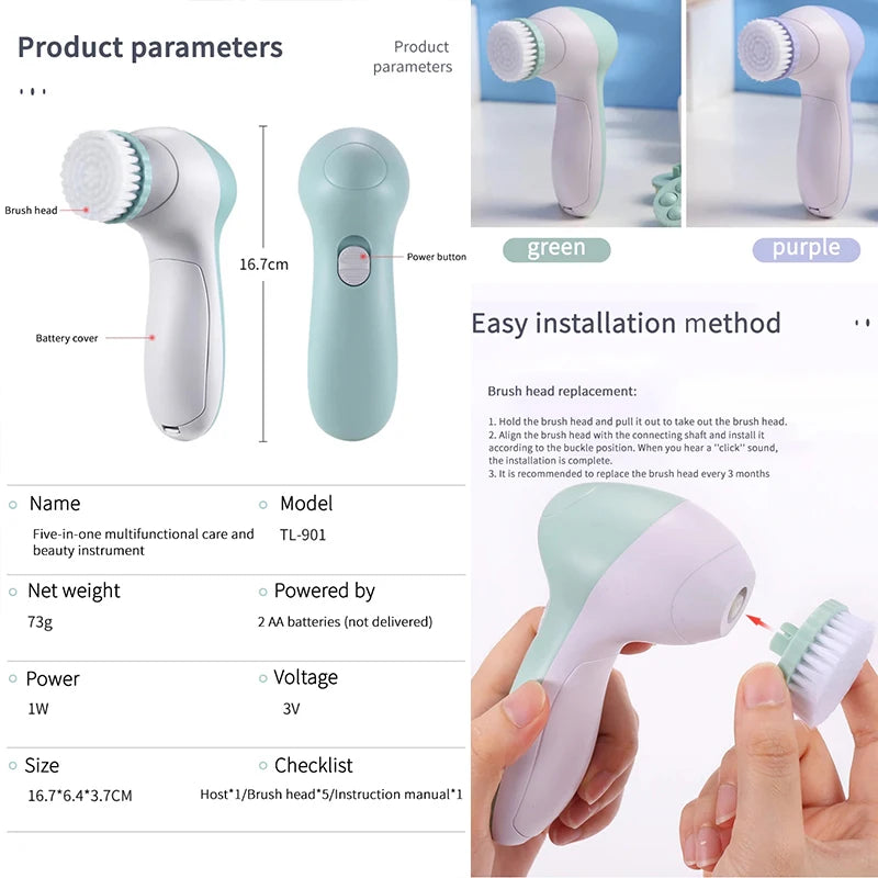 LIMPADOR FACIAL 5 EM 1