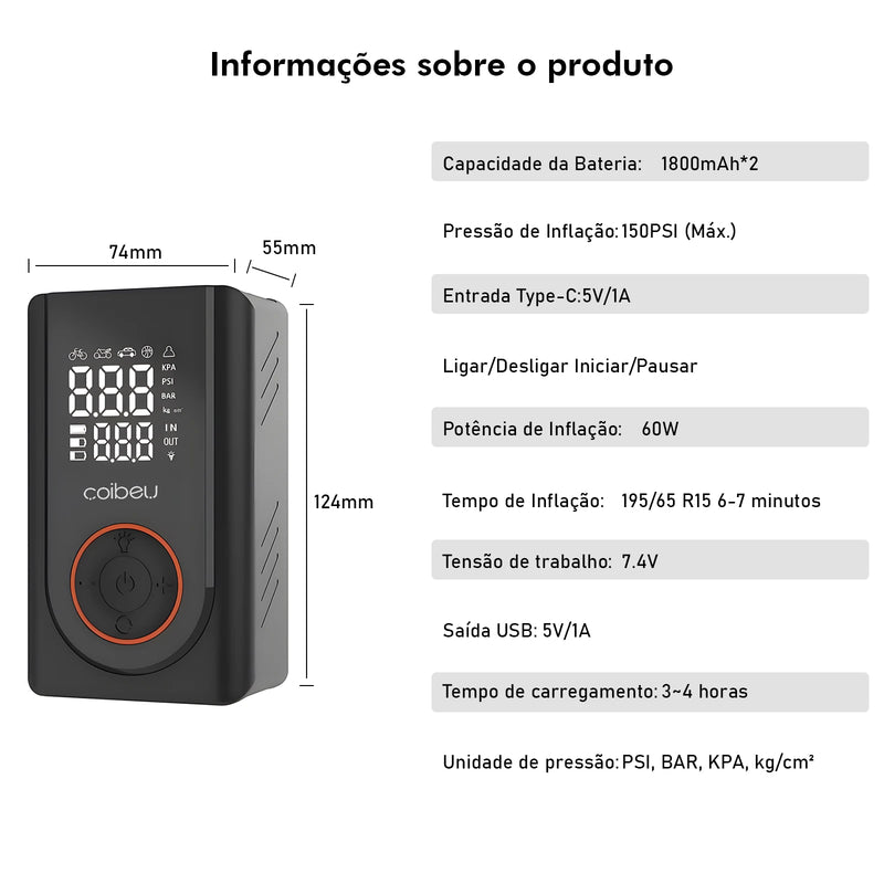 BOMBA DE INFLAR PORTÁTIL